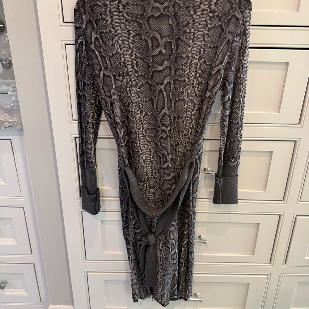 Jean Paul Gaultier Gray Cardigan with Snake Print - Picture 5 of 6